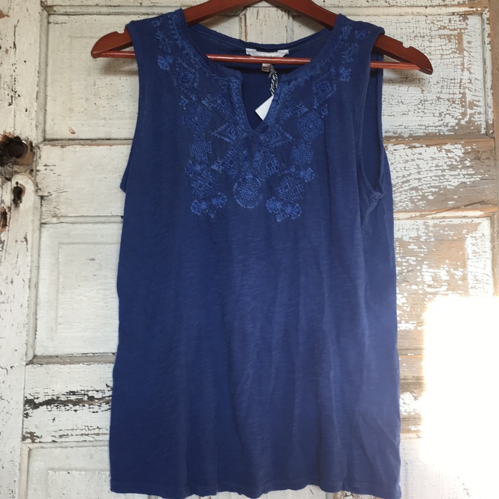 NWT Lucky Blue Embroidered Top